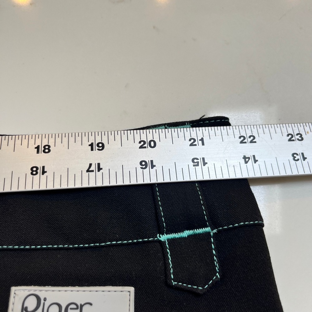 Piper Curvy Evolution Smartpak Womens Black Teal Equestrian Riding Breeches 44R - Picture 11 of 13